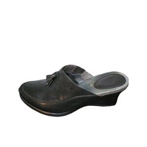 Ariat Mule Shoes Women Sz 8B Black Leather Tassel Boho Office‎ Western Workwear